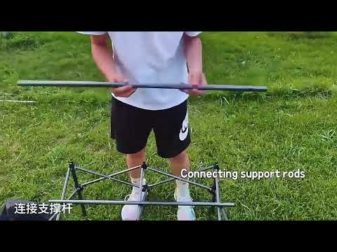 Туристичний розкладний набір для пікніка із системою Павук + 4 стільці з чохлами для транспортування, видео 1