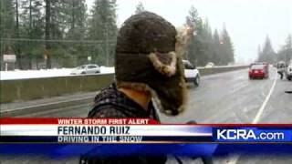 Drivers Chain Up Along Highway 50