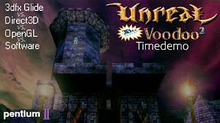 Unreal (timedemo) — Frame-rate on 1998 PC (Pentium II 400 / 3Dfx Voodoo2)