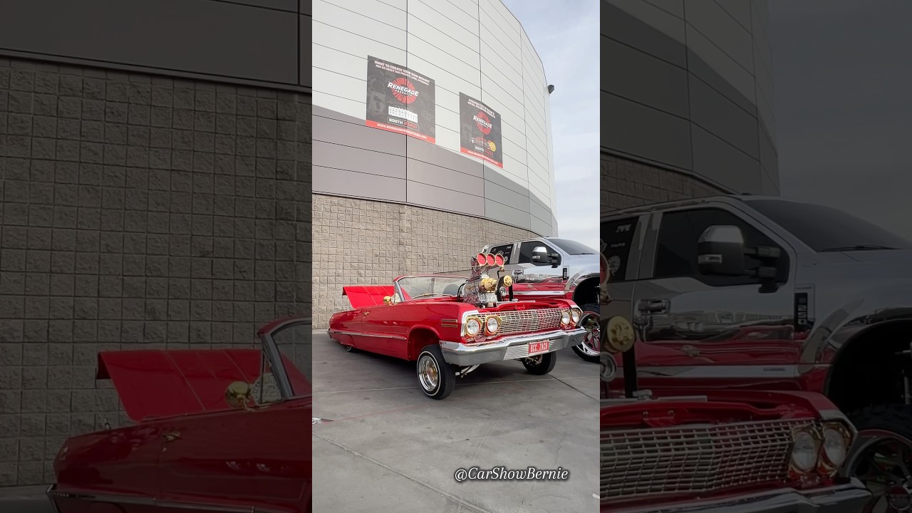 1000 horsepowered red ‘63 Impala from the 2024 SEMA Show 