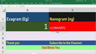 Convert Exagram to Nanogram