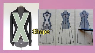 x-shape hand drawing of clothing style | Super function of 3:6 chart | Simple sketches |  Art Sun