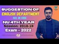 Suggestions of english department nu fourth year exam 2022