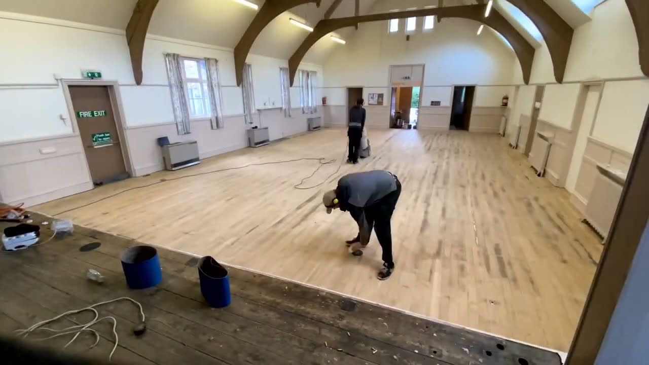 Floor Sanding A Church Hall In The UK