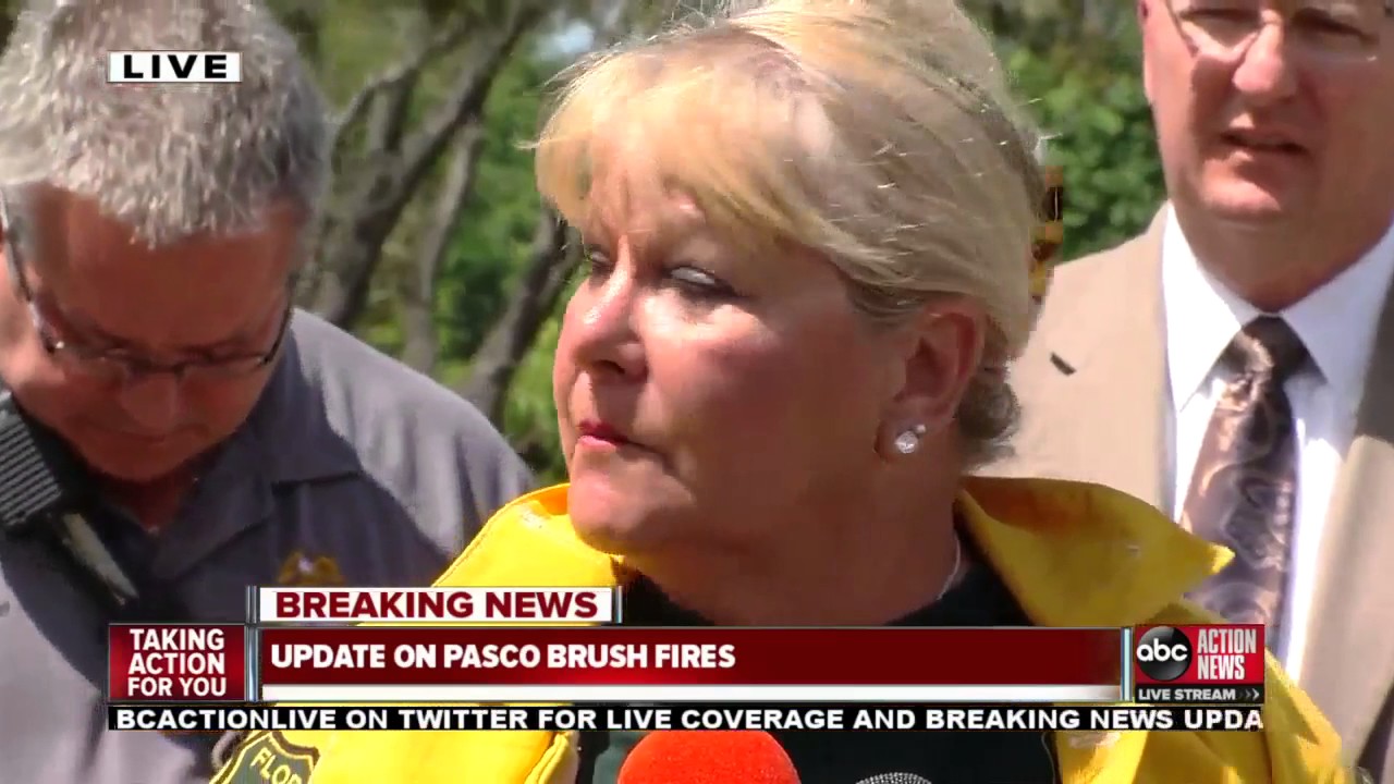Pasco County officials provide update on brush fires and burn ban - YouTube