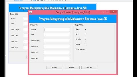 Java-Sc : Tutorial Menghitung Nilai Mahasiswa Dengan Java