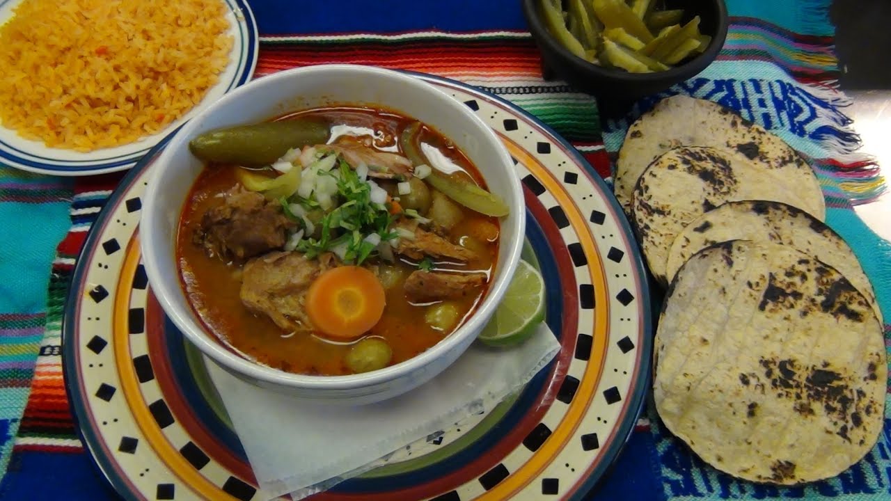 Traditional Mexican lamb stew soup YouTube