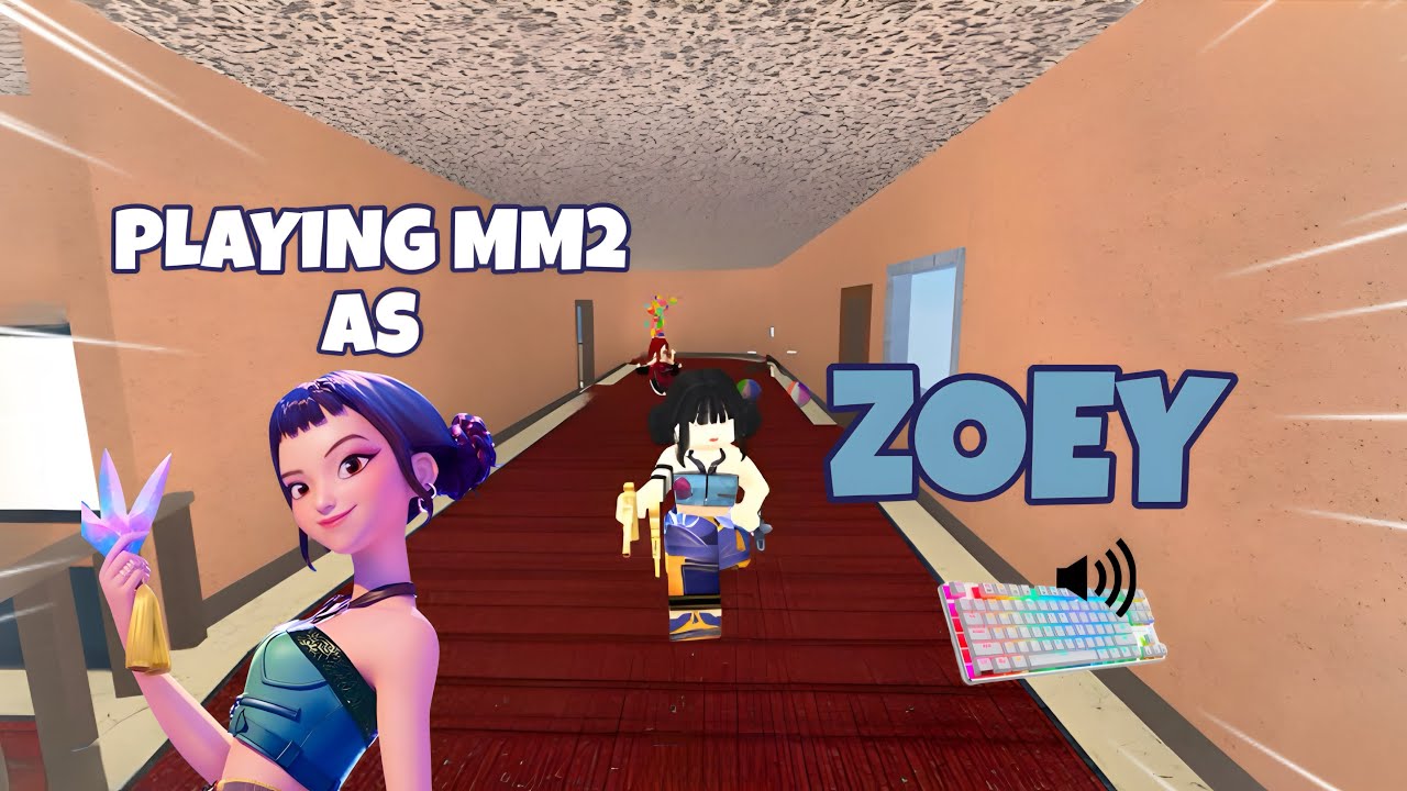 ZOEY DESTROYS TEAMERS IN MM2 + GAMEPLAY (KEYBOARD ASMR)