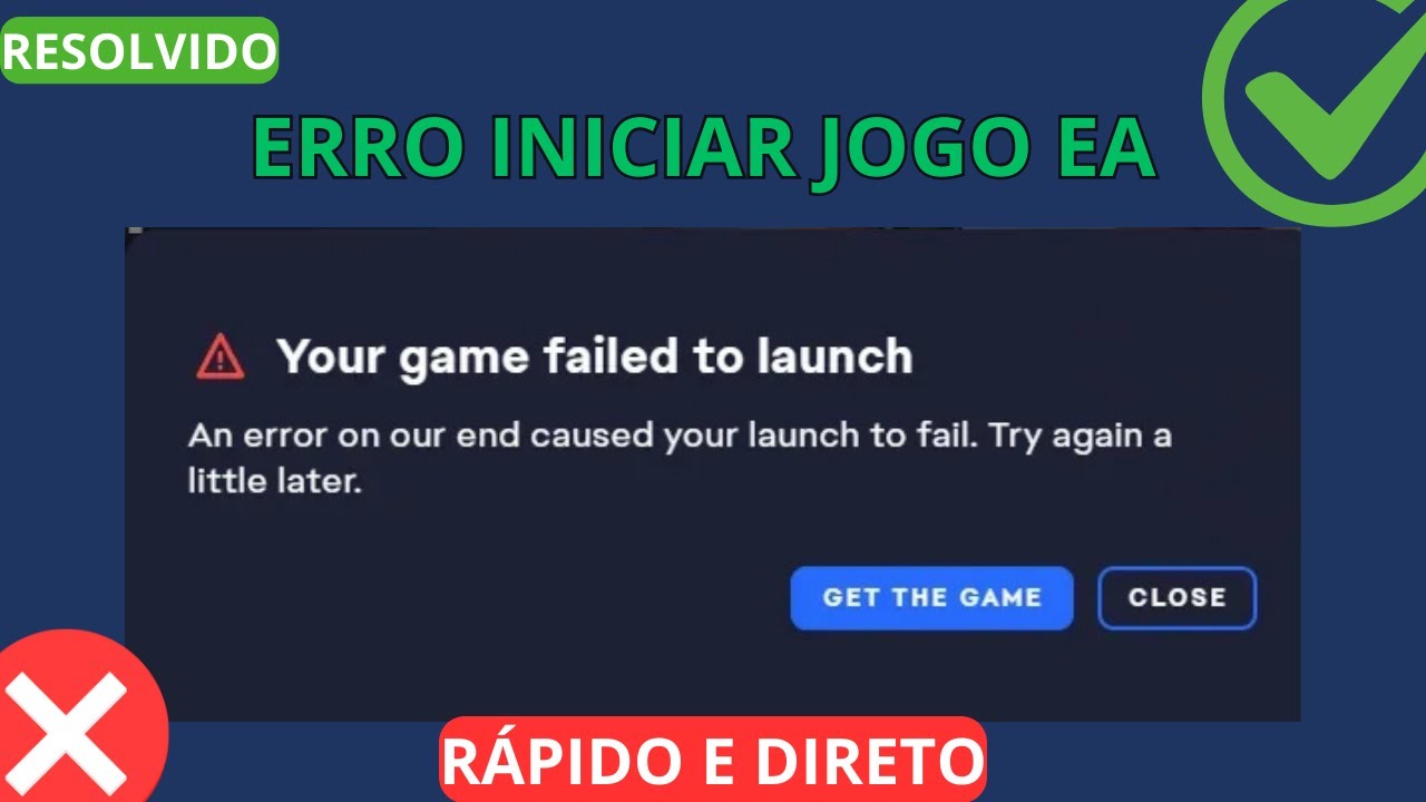 Erro Iniciar Jogo Aplicativo EA