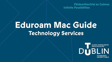 Eduroam Mac Guide | TU Dublin Technology Services