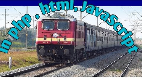 Project railway management system in php, javascript,css and html
