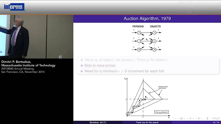 Dimitri P. Bertsekas - Optimization Society Prize