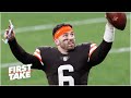 First Take debates Baker Mayfield's chances of upsetting the Steelers in the NFL playoffs