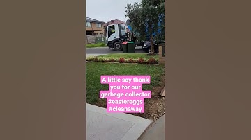 thank you Miss for collecting our garbage bins #eastereggs #bunny #april2023 #cleanaway #kindness