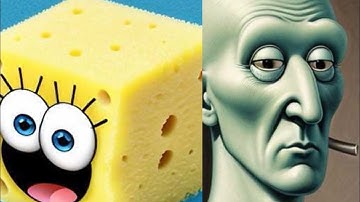 SpongeBob and Squidward duet of hello neighbor what’s in your basement?