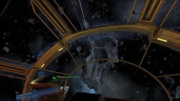 X4 : Foundations - Large Ship Shoots Asteroid