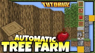 EASY TREE FARM w/STACKER 🌲 SEMI-auto 🌲 Minecraft Bedrock Tutorial - MCPE,Xbox,PS4,Windows,Switch