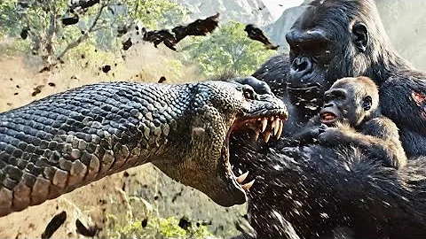 The Real Jungle Clash:Gorilla vs Anaconda: The Most Intense Jungle Battle Ever!