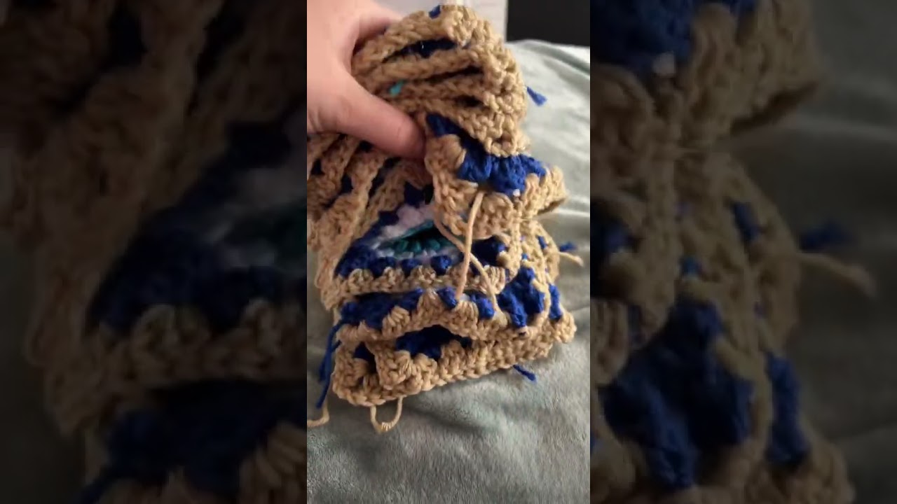 Watch me crochet an EVIL EYE tote bag 🧿 #crochet