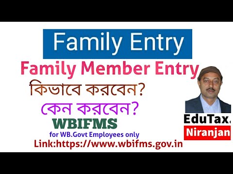 Family Member Entry / How to enter family details in HRMS Portal for WB.Govt. Employees only.