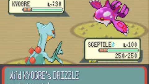 Pokemon Sapphire and Ruby-Catching Shiny Kyogre.