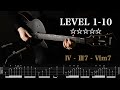 The 10 Levels Of Guitar Licks (Amaj7 - G#7 - C#m7) Neo Soul Guitar