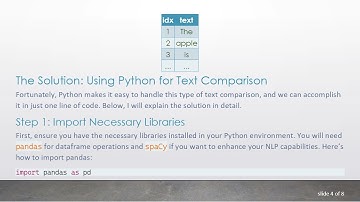 How to Perform Text Comparison in DataFrames Using Python and SpaCy