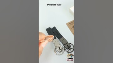 Fashion Leather Strap Keychain with Quick-Release Key Rings #linkinbio