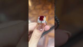 Celebrity Lab-Grown Ruby Rings: Stunning Red Sparkle, Zero Mining Harm#ruby #gift #ring #jewelry #fyp #foryou Wealth