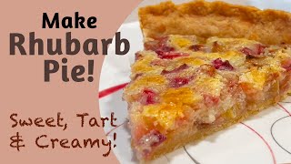 Delicious Rhubarb Pie Recipe:  Sweet, Tart & Creamy!