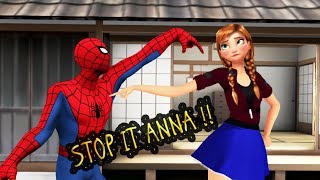 ANNA'S TOUCHING SPIDERMAN [MMD]