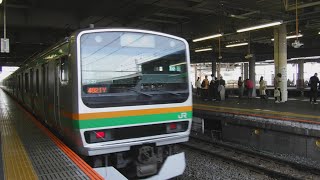 JR小田原駅下り4番線から、回送E231系4821YU513宮ヤマ+E231系S-27横コツが発車！小田急線各駅停車小田原行き1000形と上野東京ライン普通宇都宮行きE233系1594Eが走行！