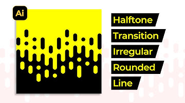 Halftone Transition Irregular Rounded Lines Background Design | Adobe Illustrator Tutorials
