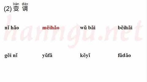 HSK1 - Bài 01 - Bài Tập - Biến Điệu Hanngu.net