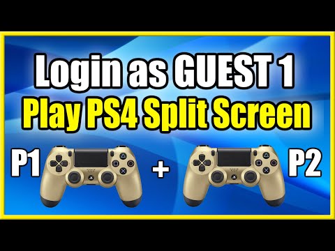 How To Login And Create Guest Account On Ps4 Play Split Screen Youtube