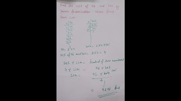 Find the hcf of 96 and 404 by prime factorisation. Hence find their LCM