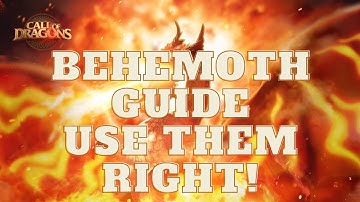 Open Field BEHEMOTH Guide! Best Behemoths For ATTACKING & DEFENDING! | Call of Dragons