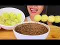 Limes with pepper sauce sweet salty spicy sour asmr mukbang eating noises juicy big bites no talking