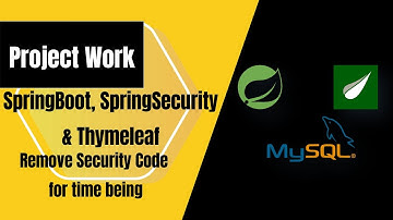 # 40: Spring Security Code Remove | spring boot and thymeleaf project