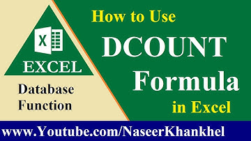 How to Use DCOUNT Formula in Excel