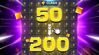 FROM 50 TO 200 GEMS?! (CLASH.GG)