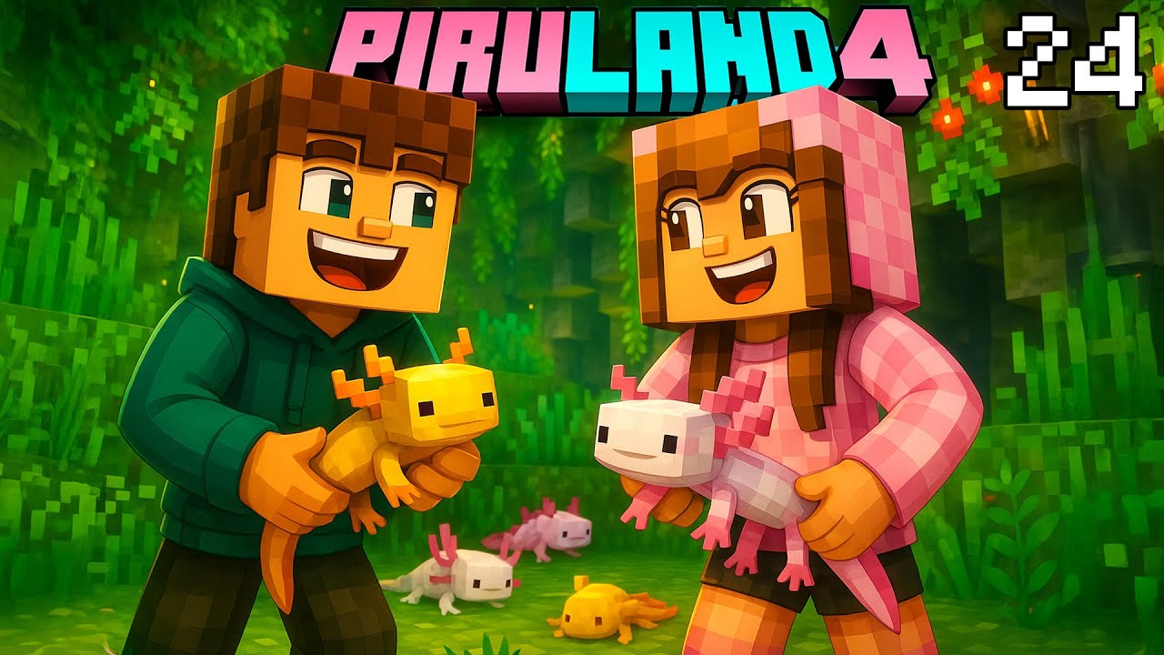 Hacemos un Estanque Para los Ajolotes Bajo el Pozo de La Finquita Bonita 🌴 Piruland 4 #24