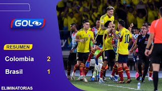 Colombia 21 Brasil  Resumen  Eliminatorias Sudamericanas