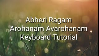 Abheri Ragam | Arohanam Avarohanam | Keyboard Tutorial
