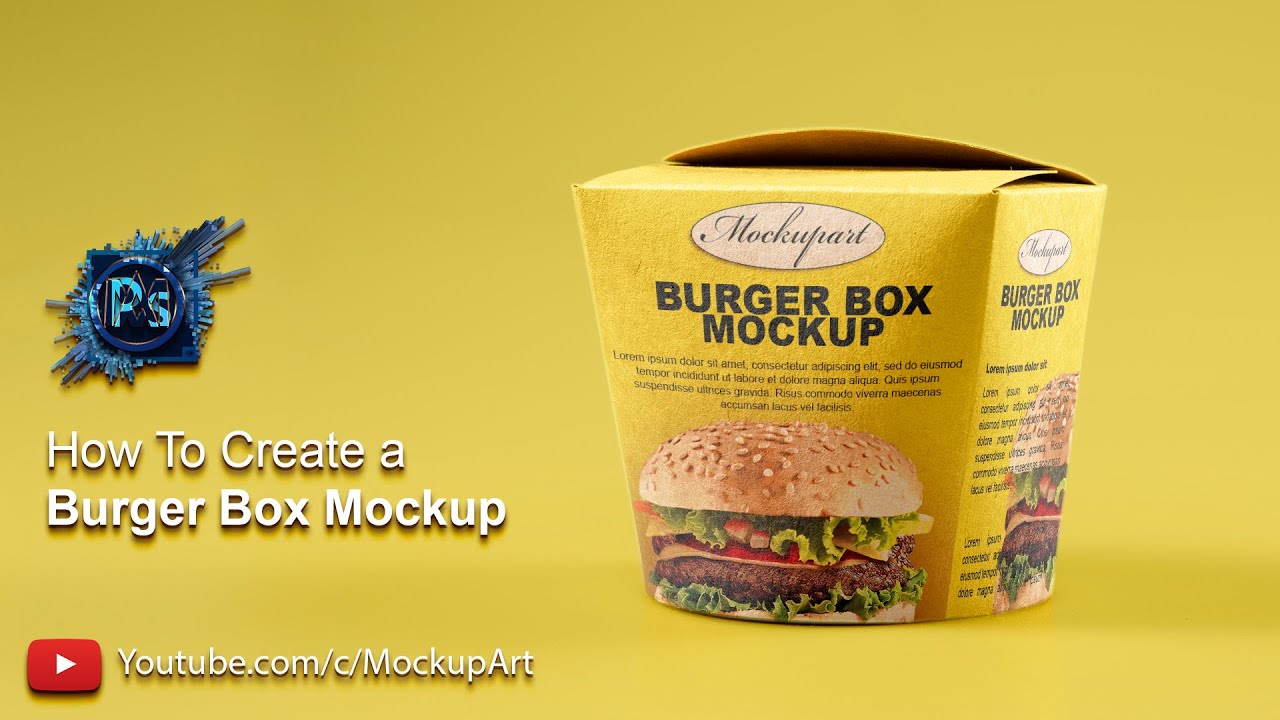 Download How to make a Burger Box Mockup| Photoshop Mockup Tutorial ...