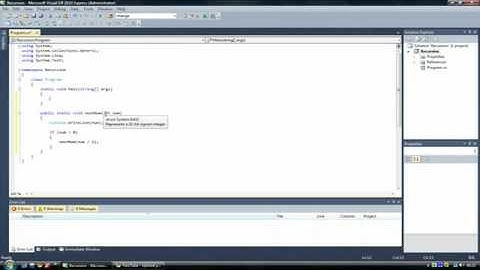 C# Tutorial 20   Recursion