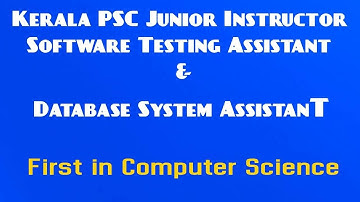 First in CS-Software testing ASSISTANT / DATABASE System Assistant