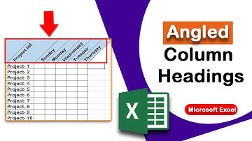 How to slant or angled the column headings in Excel