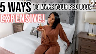 5 Ways to  Make Your Bed Look LUXURIOUS Like an EXPENSIVE HOTEL | A Hack Nobody told you!