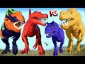 HULK Shin Godzilla &amp; Mosasaurus Vs Giganotosaurus &amp; T-REX Jurassic World Evolution 2 Dinosaurs Fight